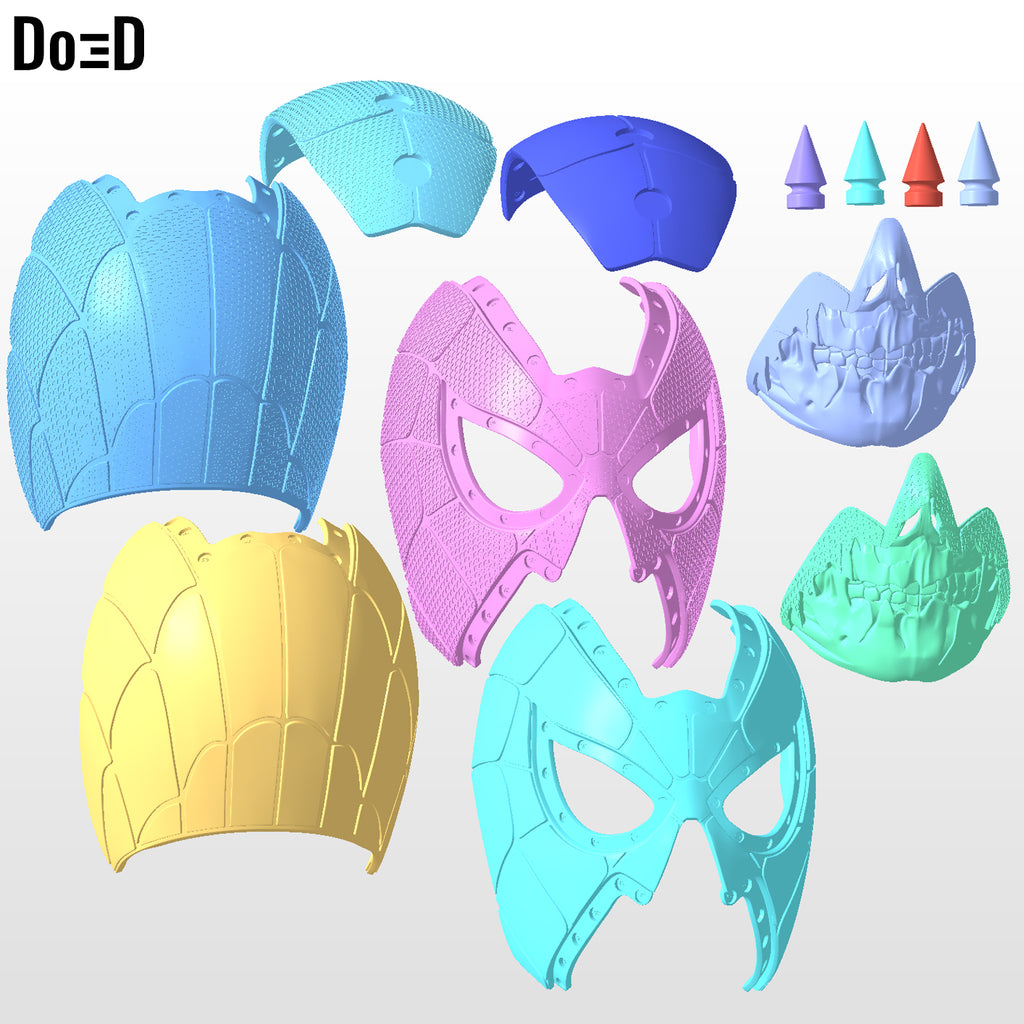 Zombie Spider Punk Helmet Spider-man 3D Printable Model STL #ZP33