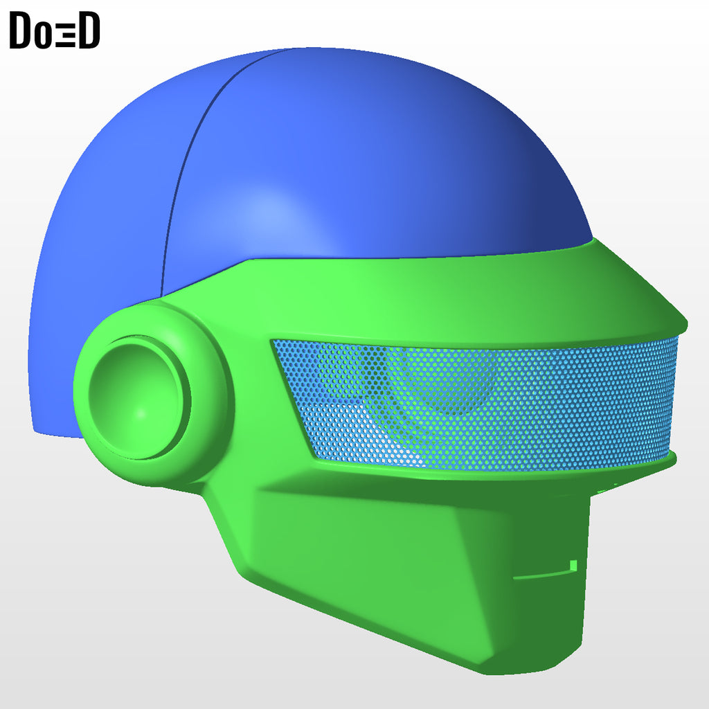 Daft Punk Silver / White Thomas Bangalter  Helmet | 3DPrintable Model STL #D444