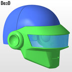Daft Punk Silver / White Thomas Bangalter  Helmet | 3DPrintable Model STL #D444