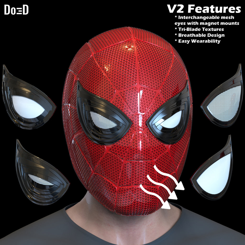Iron Spider Endgame Spider-man Face Shell Helmet 3D Printable Model STL #4544