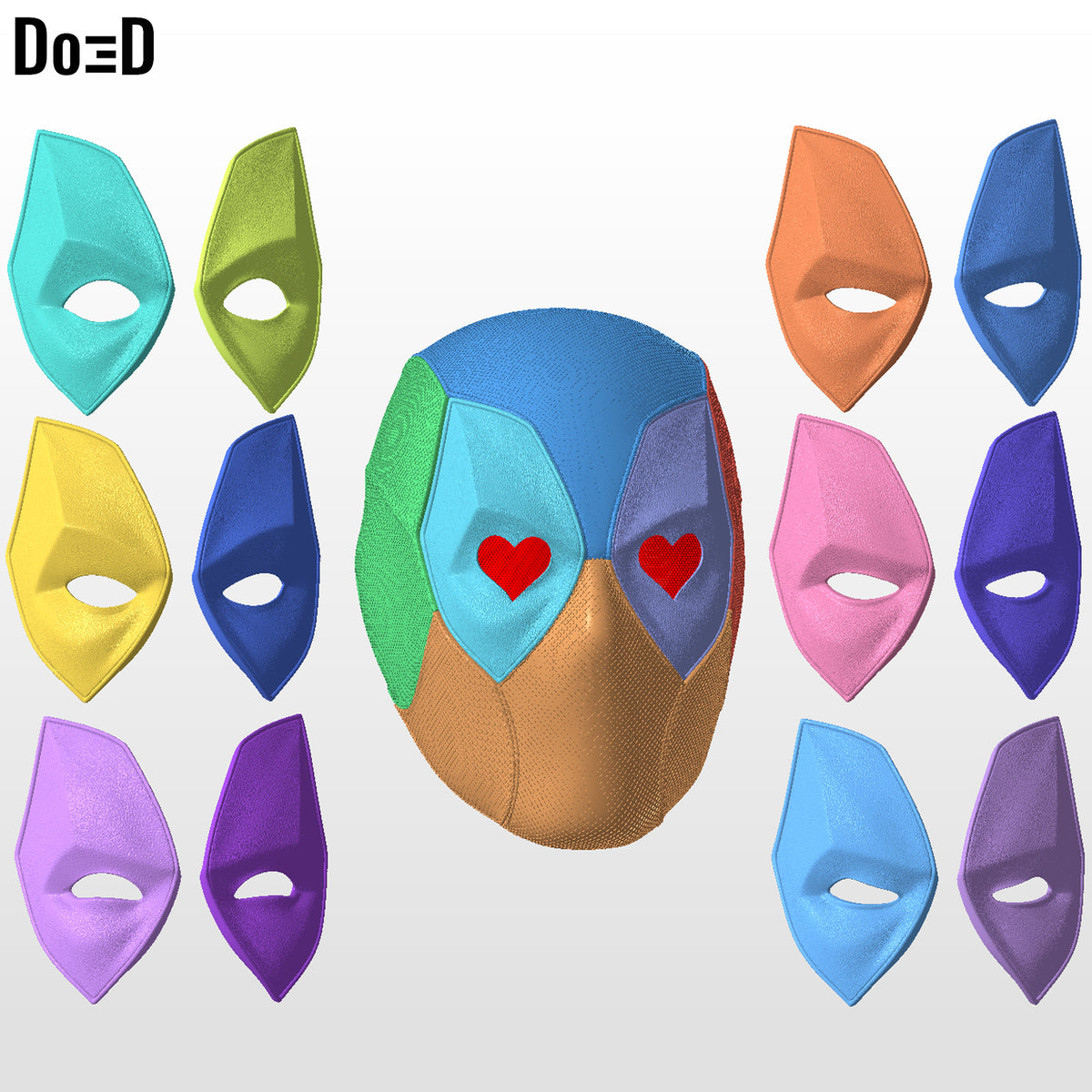 Deadpool 3 Helmet 3D Printable Model Print File STL #D807