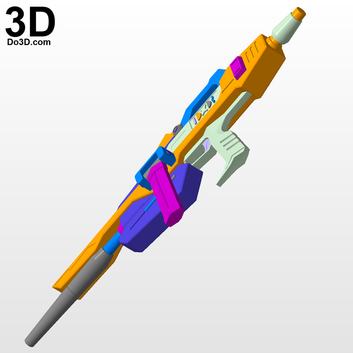 Gundam RX 178 MK II Gun, Blaster, High-energy Beam Rifle, 3D Model Project #3537