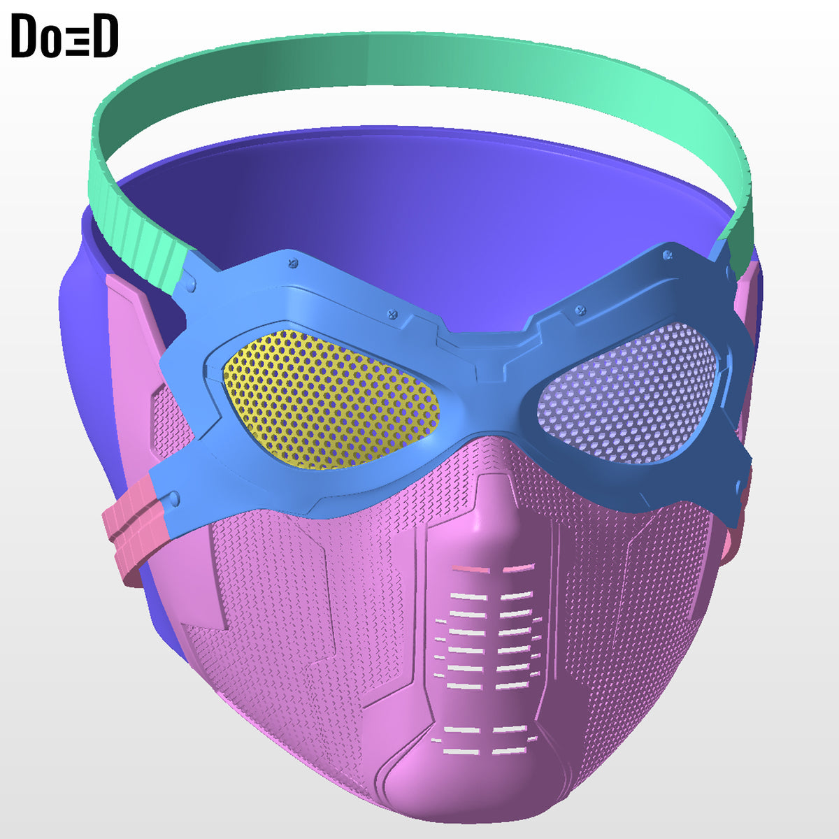 Winter Soldier Bucky Goggles & Mask Mouth Cover V2 | 3D Printable Model #WS16
