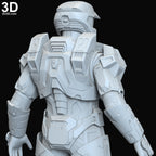 Halo Infinite Master Chief Full Body Armor + Helmet | 3D Model Project #6330