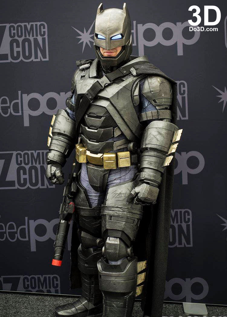 Armored Batsuit Batman v Superman BVS DOJ Helmet + Armor, 3D Printable Model #44