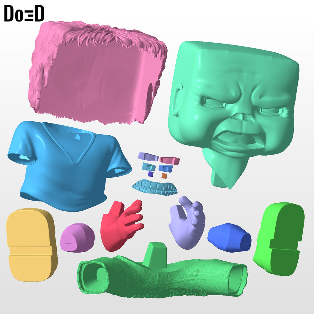 Angry Baby Zombie Statue Life Size or Any Scale Minecraft Movie 3D Model STL #BZ