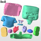 Angry Baby Zombie Statue Life Size or Any Scale Minecraft Movie 3D Model STL #BZ