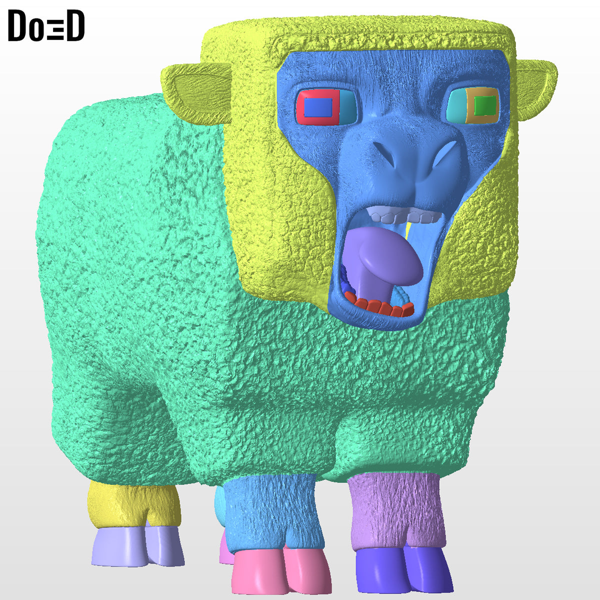 Pink Sheep Statue Life Size Any Scale Figure Minecraft Movie 3D Model STL #PS171