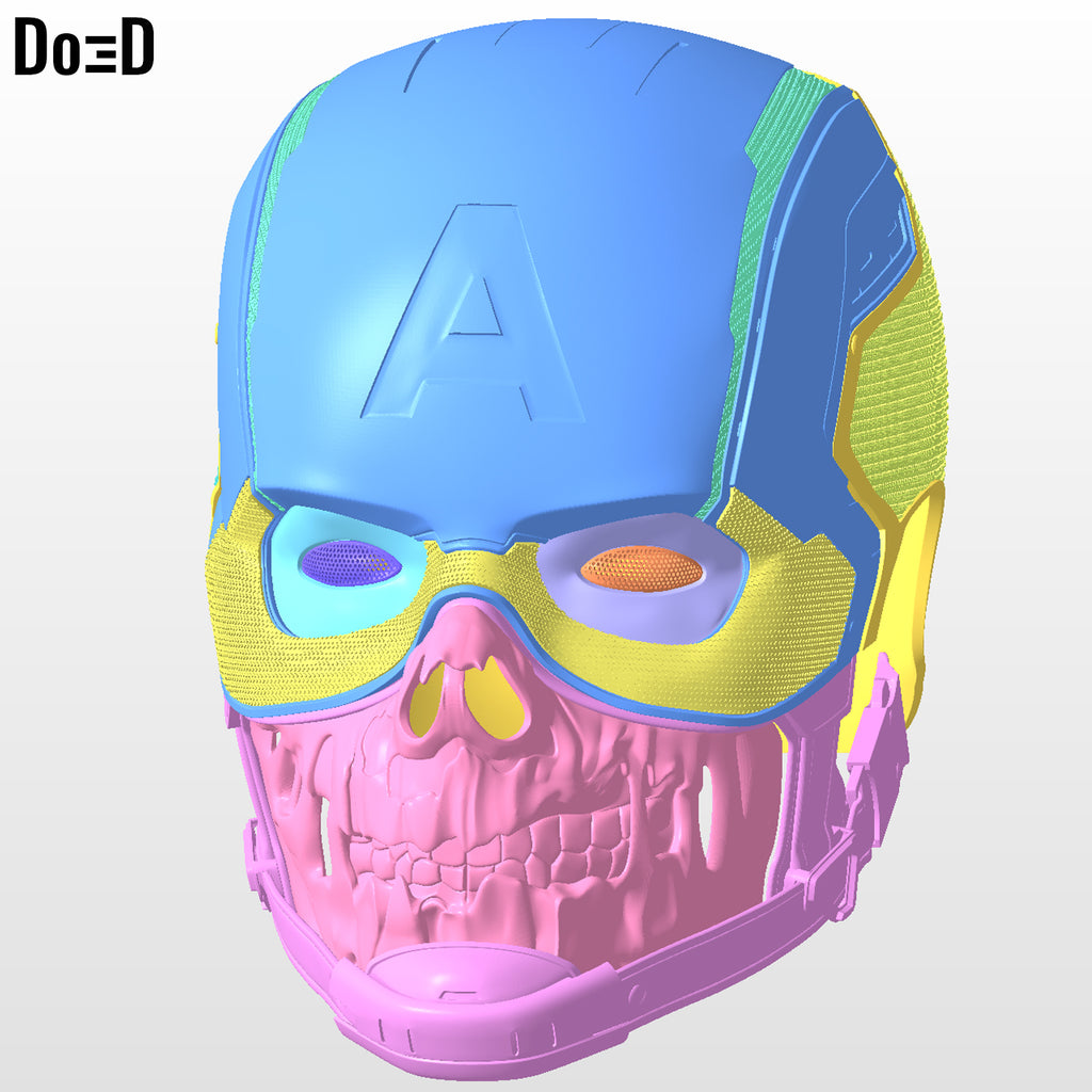 Zombie Captain America Helmet | 3D Printable Model STL #ZCT741
