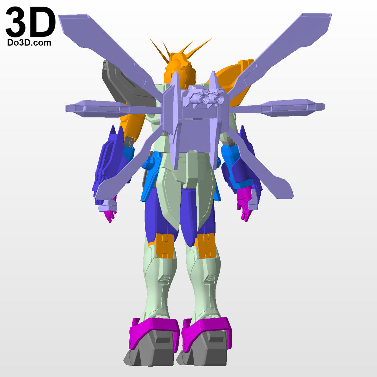 HGUC #110 HGFC GF13-017NJII Burning / God Gundam | 3D Model Project #5589