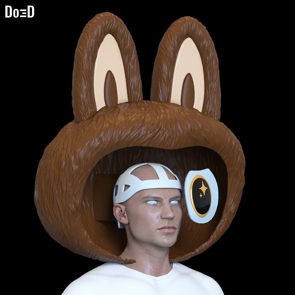 Labubu Wearable Helmet 3D Printable Model STL File #LB112