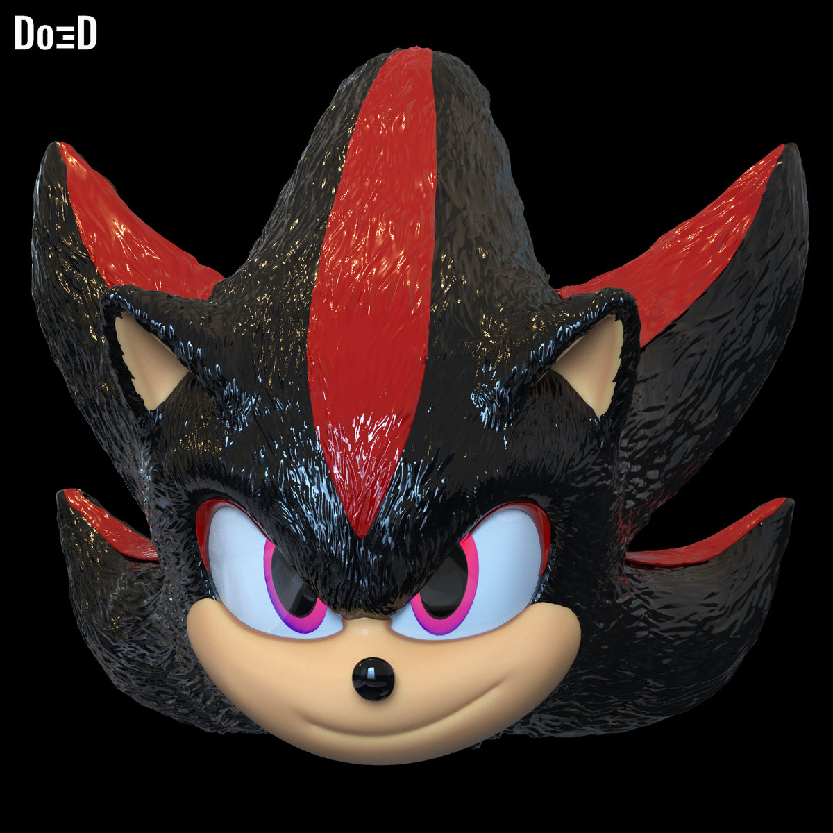 Shadow Sonic 3 Helmet 3D Model STL File #S115