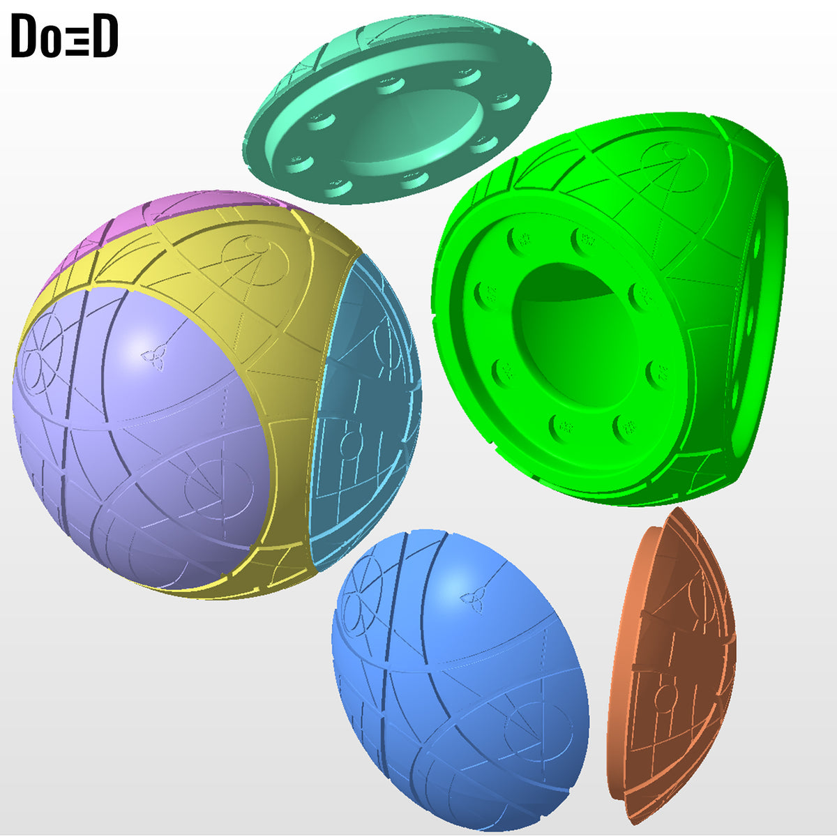 Ashoka Star Map Key Ball / Armillary Sky Sphere 3D Printable Model STL File #92G