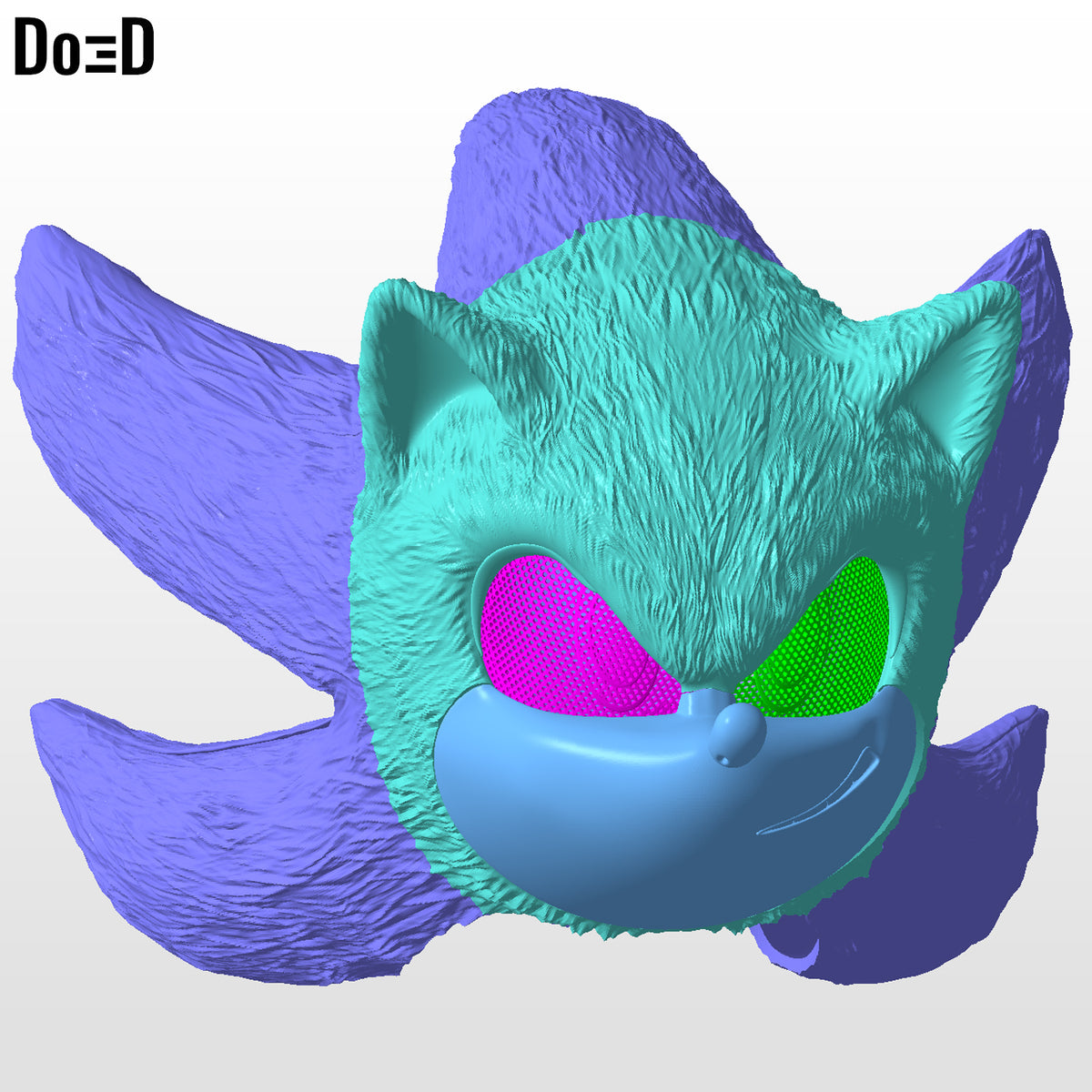 Shadow Sonic 3 Helmet 3D Model STL File #S115