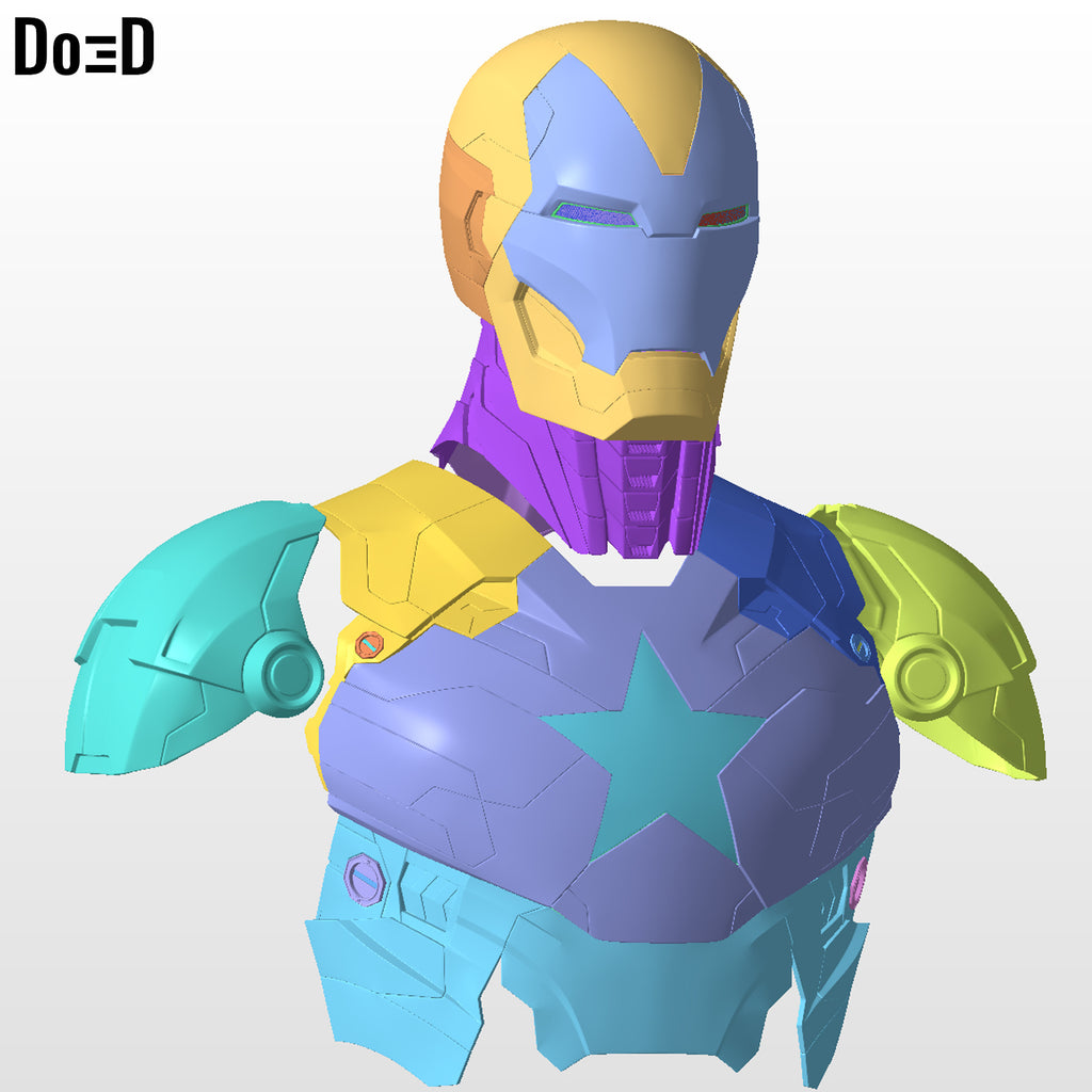 Iron Patriot 2024 Upper/Partial Iron Man Armors Only | 3D Printable Model #IP11
