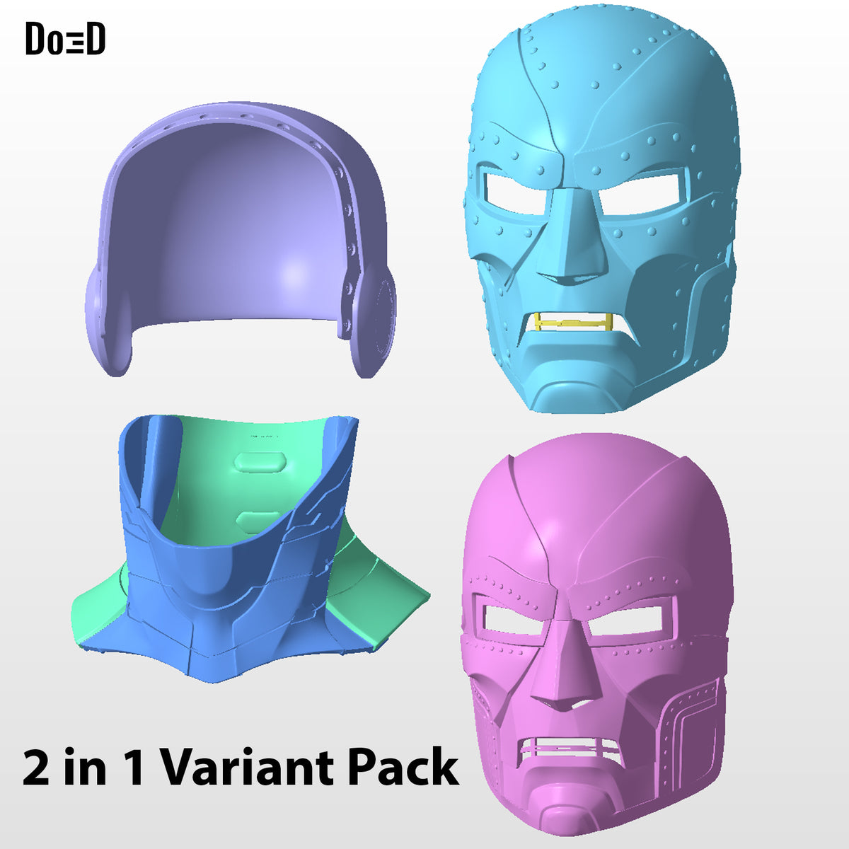 Variant Doctor Doom 2 in 1 Pack 3D Printable Model Print File STL #VDP484