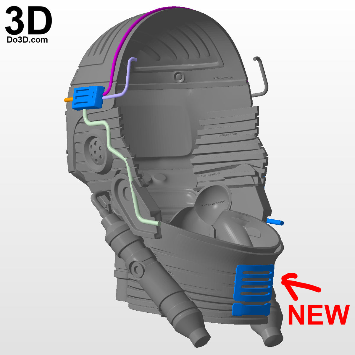 RoboCop 1987 Inner Helmet Parts | 3D Printable Model #5621