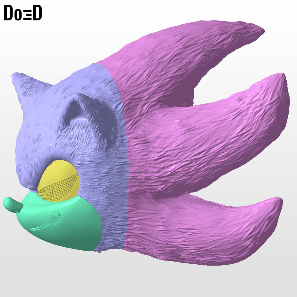 Gold Sonic 3 Helmet 3D Model STL File #GS11