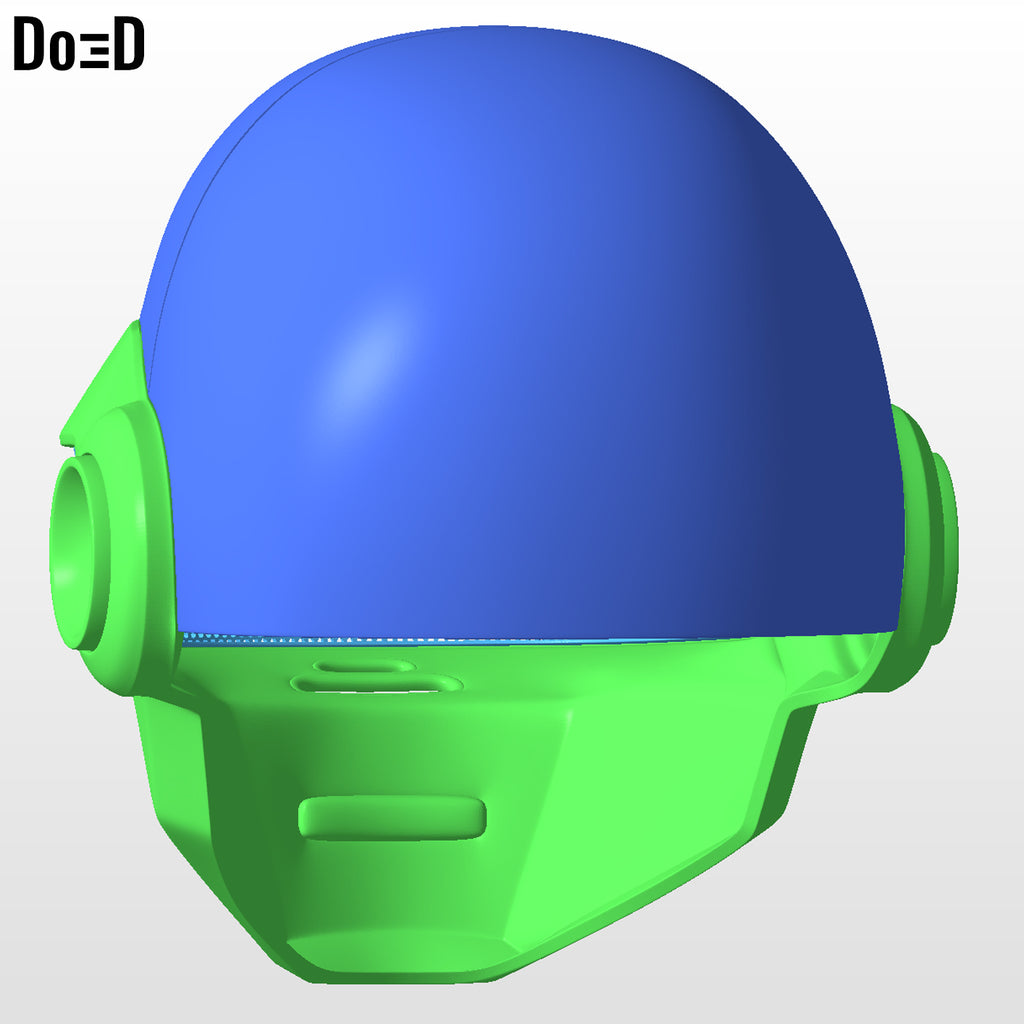 Daft Punk Silver / White Thomas Bangalter  Helmet | 3DPrintable Model STL #D444