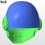 Daft Punk Silver / White Thomas Bangalter  Helmet | 3DPrintable Model STL #D444