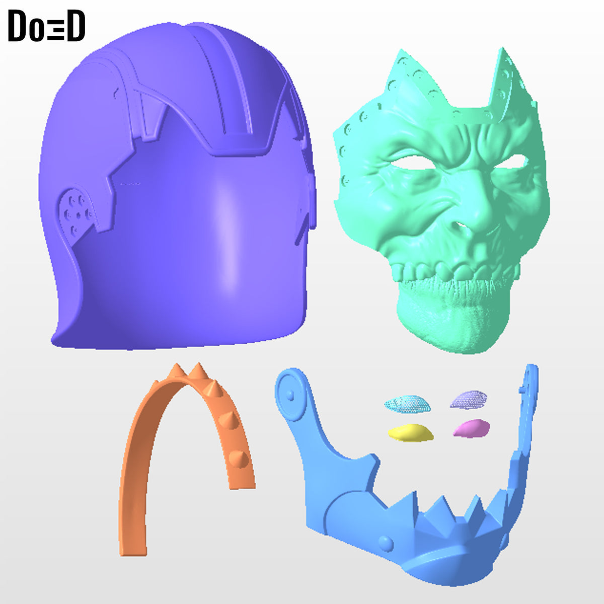 Trap Jaw Helmet Masters Of The Universe 3D Printable Model Print File STL #TJ29