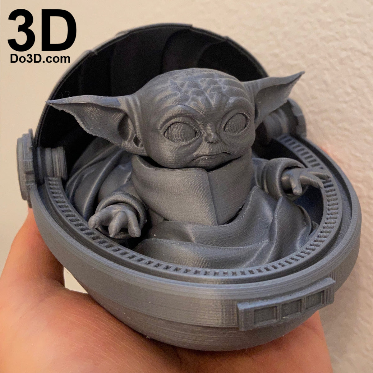 The Child Baby Yoda Statue in Crib Basket Mandalorian | 3D Printable Model #6314