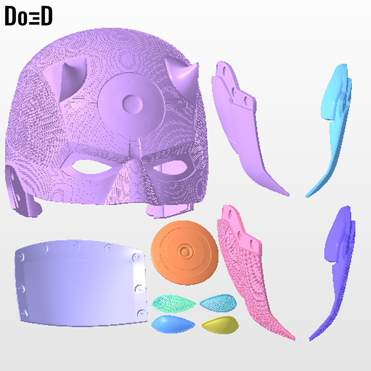 Devilseye Helmet Bullseye & Daredevil MashUp Variant | 3D Model STL File #BD4535