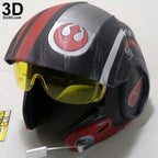 X-Wing Resistance Pilot Poe Dameron Helmet Star Wars TFA, 3D Model Project #244