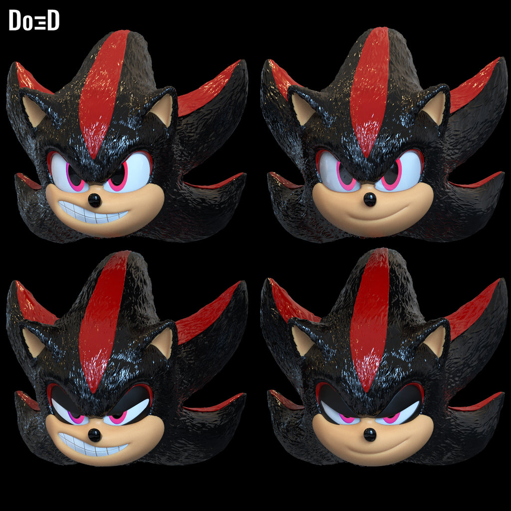 Shadow Sonic 3 Helmet 3D Model STL File #S115