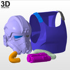 Tie Fighter Pilot Classic Star Wars Armor with Helmet | 3D Model Project #5207