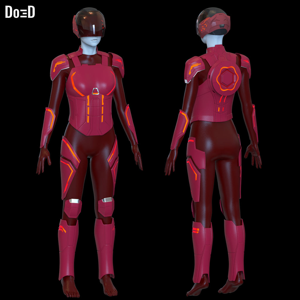 Female Tron Ares Body Armor | 3D Printable File #FT29
