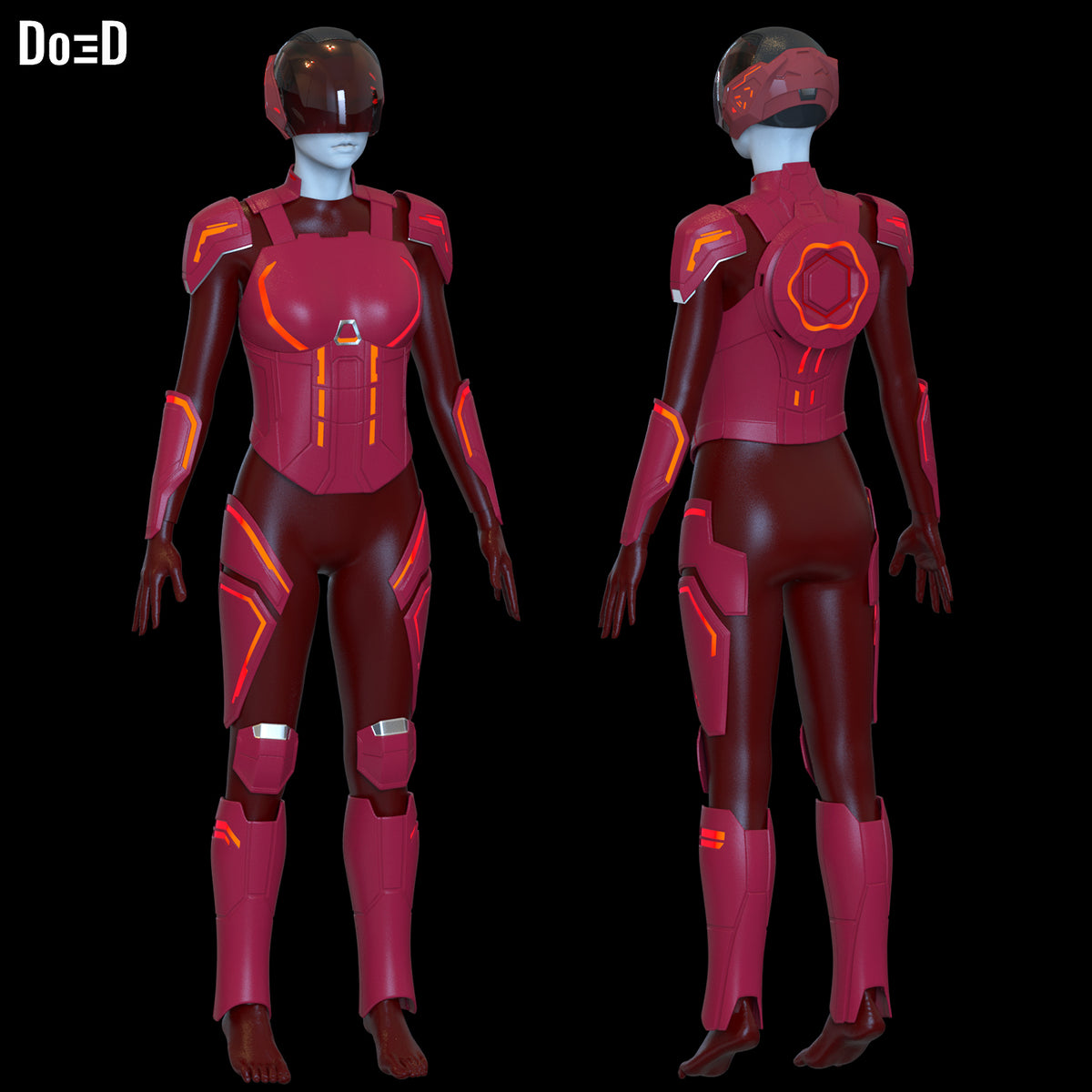 Female Tron Ares Body Armor | 3D Printable File #FT29