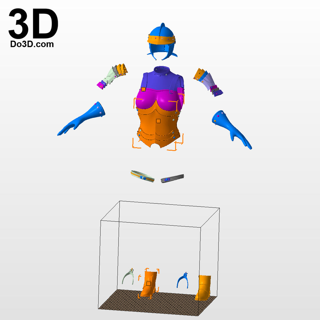 Casca Berserk Helmet and Full Body Armor + Staff | 3D Printable Model STL #2327