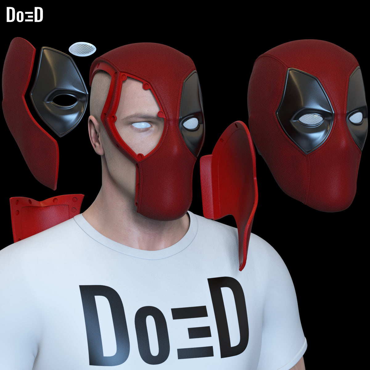 Classic Deadpool helmet | 3D printable model file STL #P805
