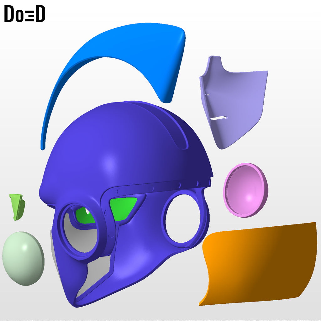 Gamma 1 & 2 Helmet Dragon Ball Super Hero 3D printable model STL print file #G12