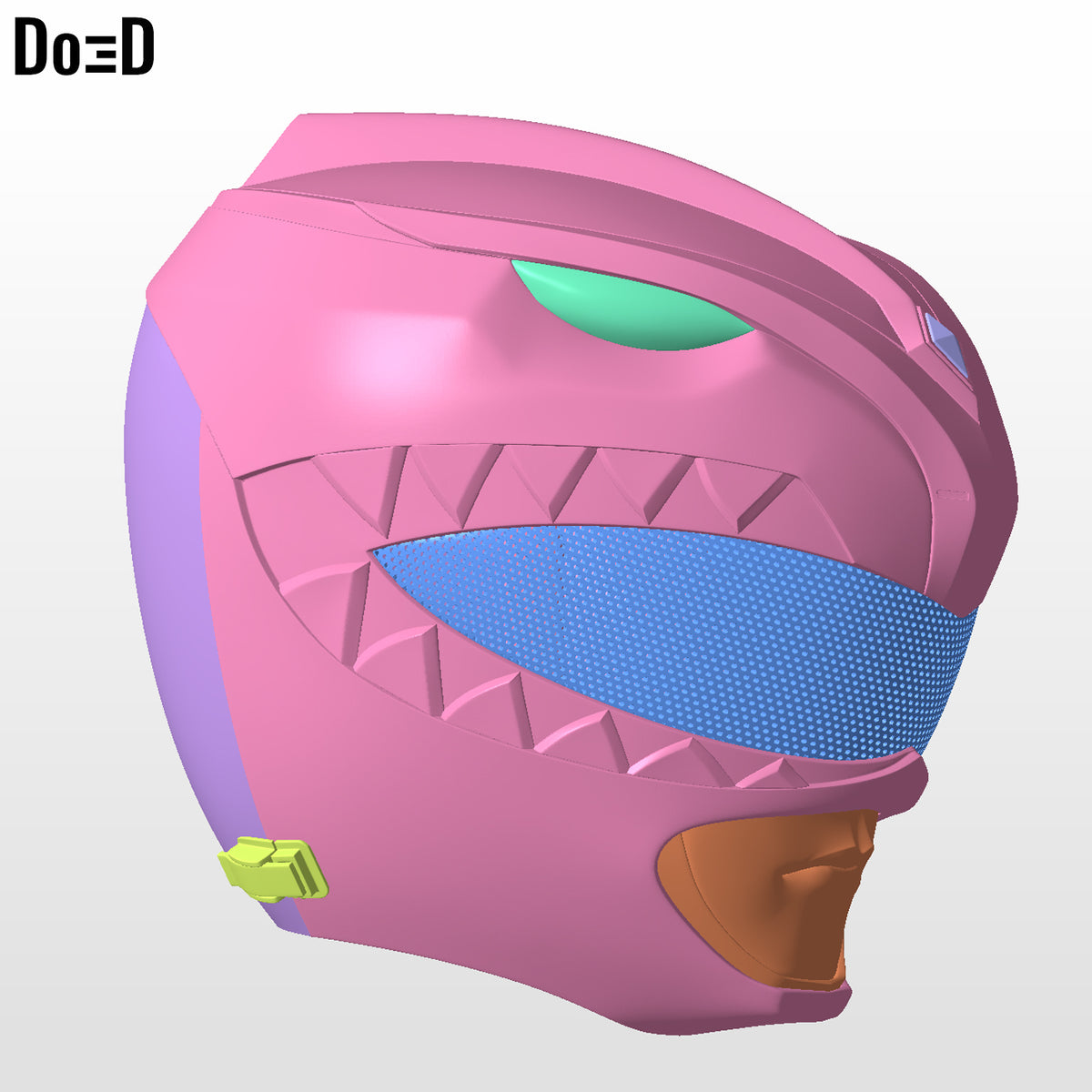 Green Ranger Classic Helmet Mighty Morphin Power Rangers MMPR, 3D Project #527