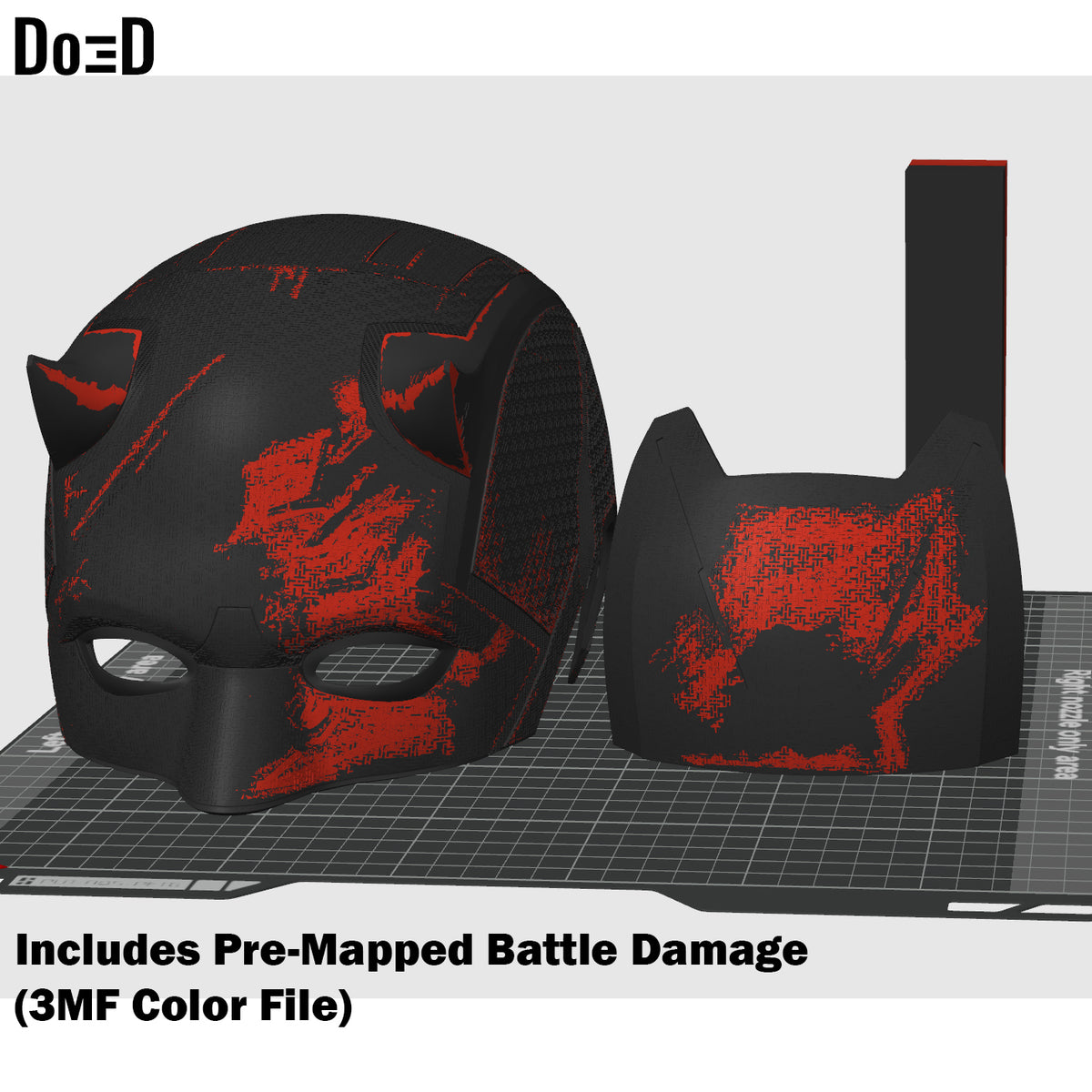 Daredevil Born Again Black Helmet Season 2 | 3D Printable Model Print STL #DBA29