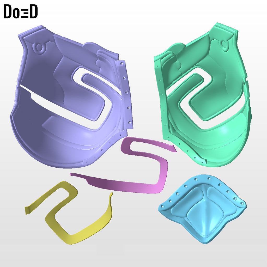 Female Blue Beetle Chest 3D Printable Model STL Print File #BF14