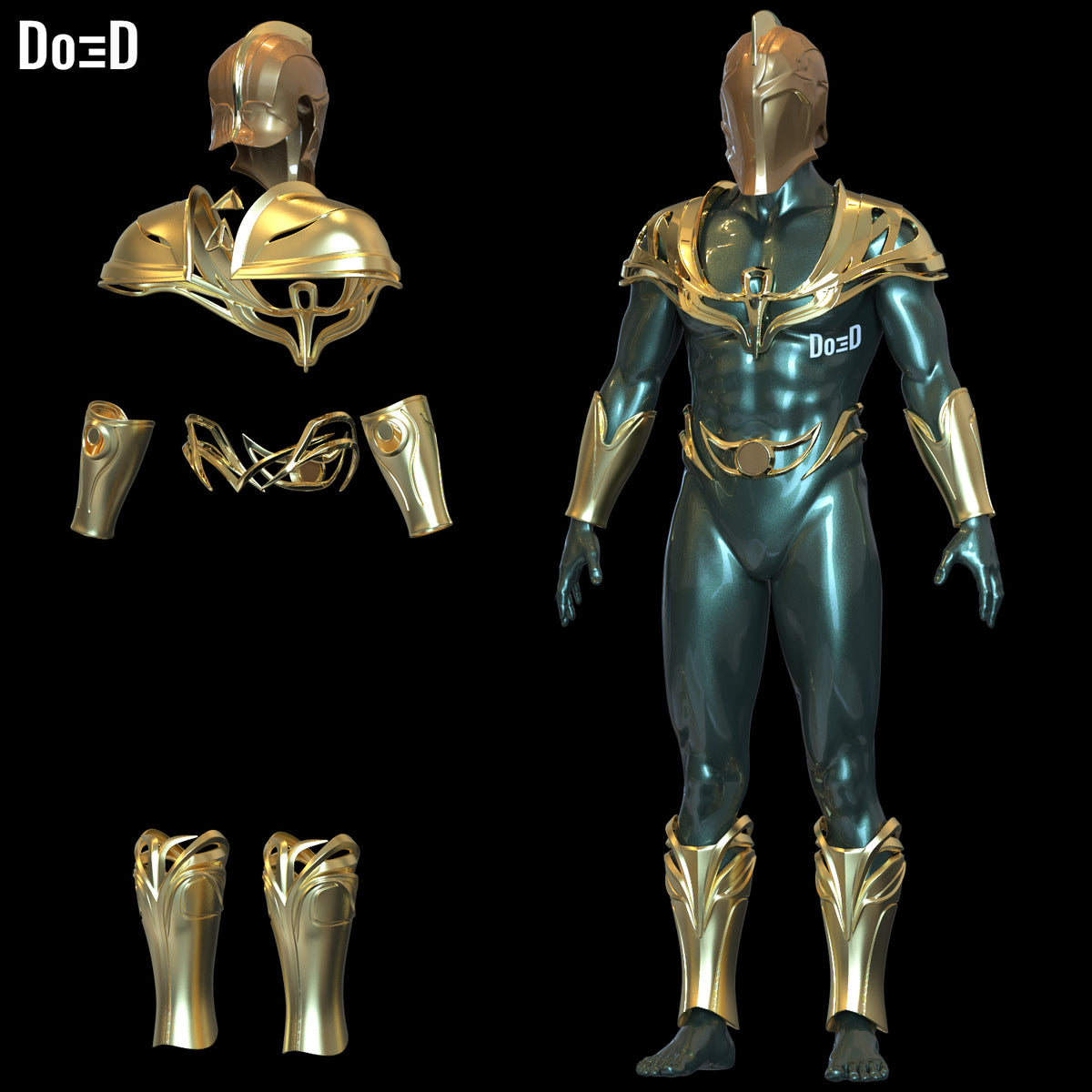 Doctor Fate Body Armors + Helmet Black Adam 3D Printable Model STL File #F339