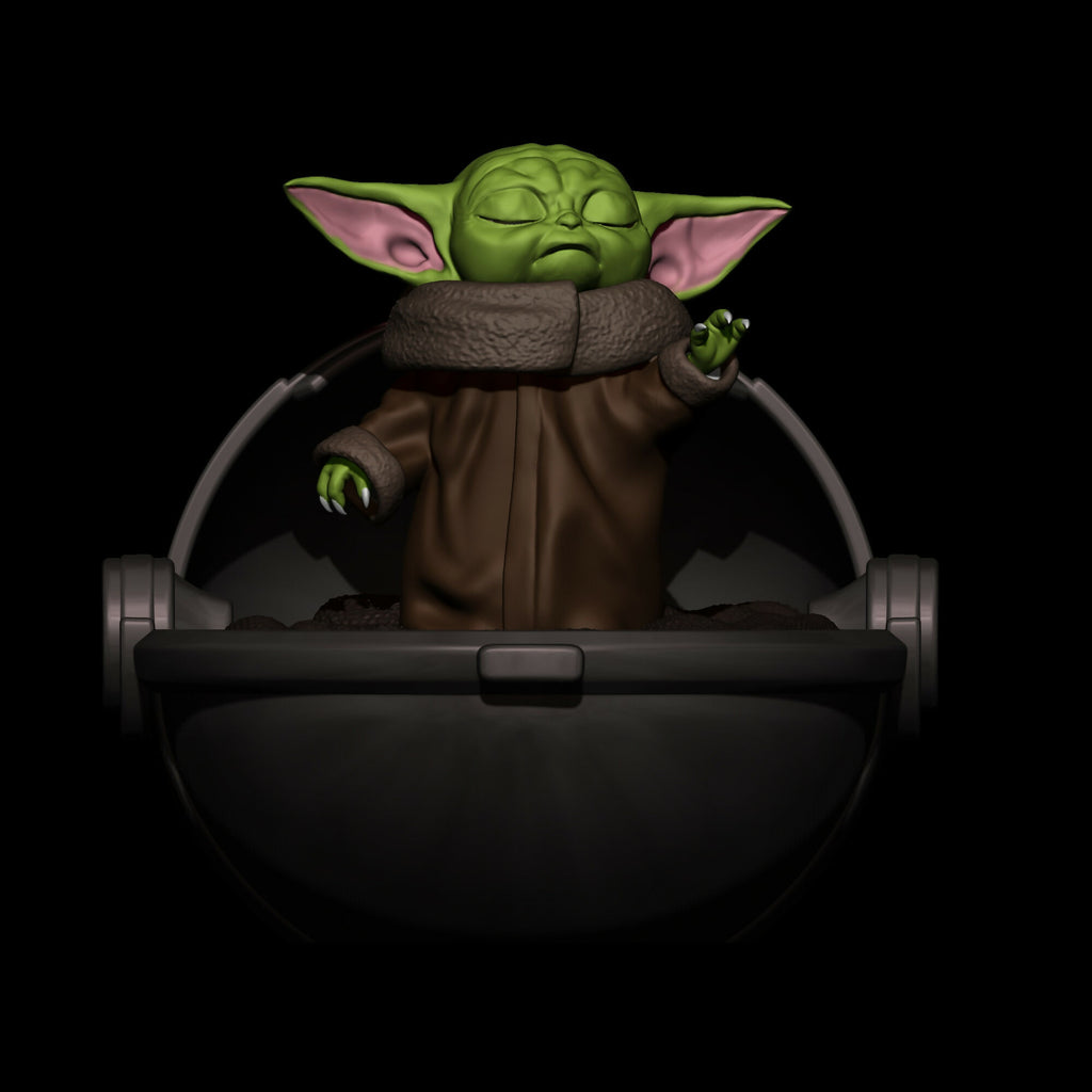 GROGU BABY YODA – THE MANDALORIAN STL 3D PRINT MODEL