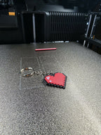 Minecraft Heart Keychain