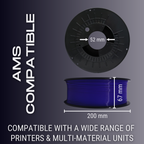 Graphite AF Silk PLA 3D Printer Filament, 1.75 mm Diameter, 1 kg Spool