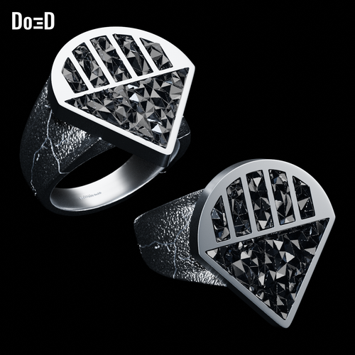 Custom Black Lantern Ring Shaped Do3D Exclusive | 3D Printable Model Print File STL #BL17