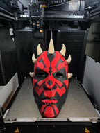 3D Printed Darth Maul Helmet – Ready to Wear – Magnetic Back Panel – Custom Size Available – Star Wars Cosplay Mask