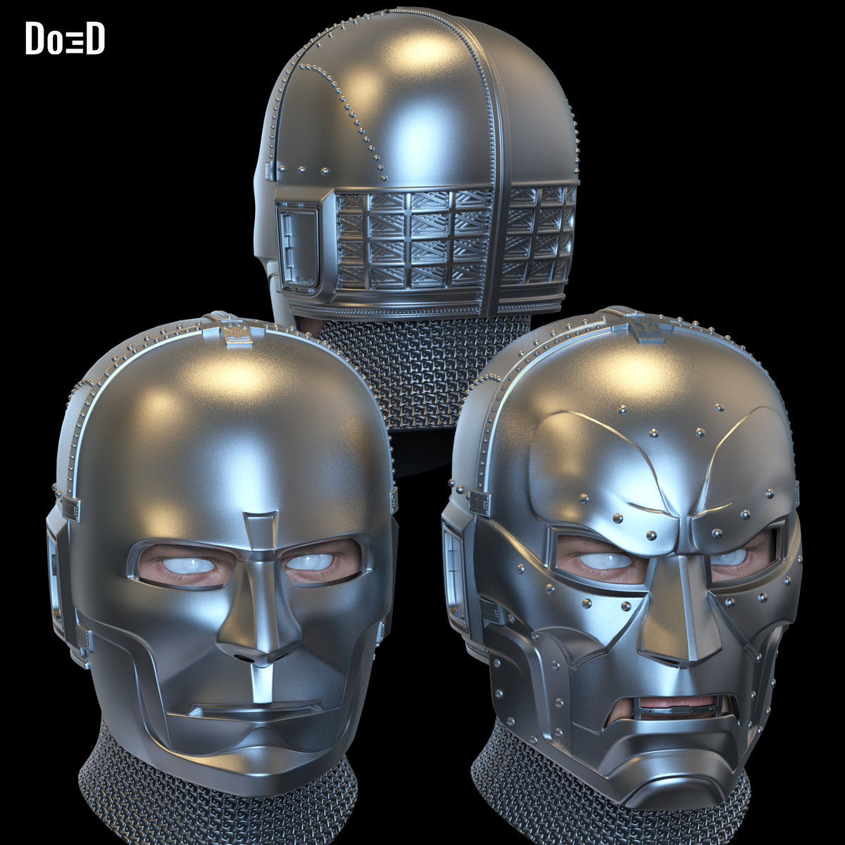 Doctor Doom 2 in 1 Helmet SDCC D23 Fantastic Four Mid Credit Mask 3D Model #DD21