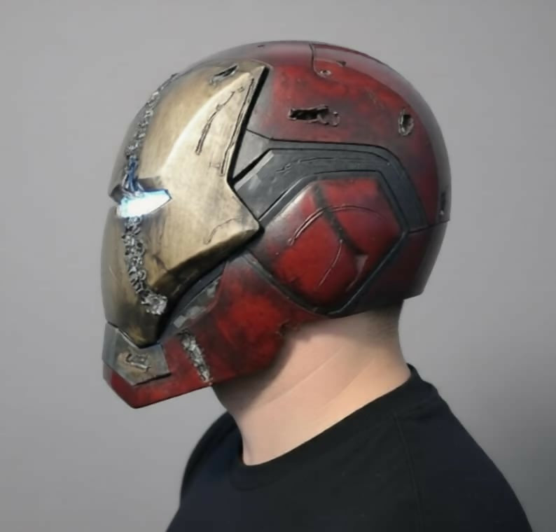 Iron Man Mark 85 Battle Damaged Wearable Helmet Cosplay (3D Printed)