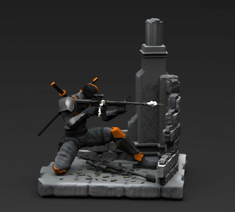 Deathstroke V2 DC Comics STL 3D Printable Model – Full Body Statue, Bust & Weapon Variations