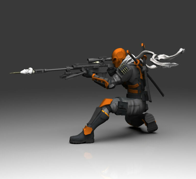 Deathstroke V2 DC Comics STL 3D Printable Model – Full Body Statue, Bust & Weapon Variations