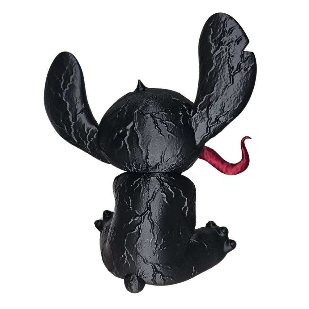Venom Style Stitch - Experiment 626 – 3D Printed Decorative Mashup Figure for Display