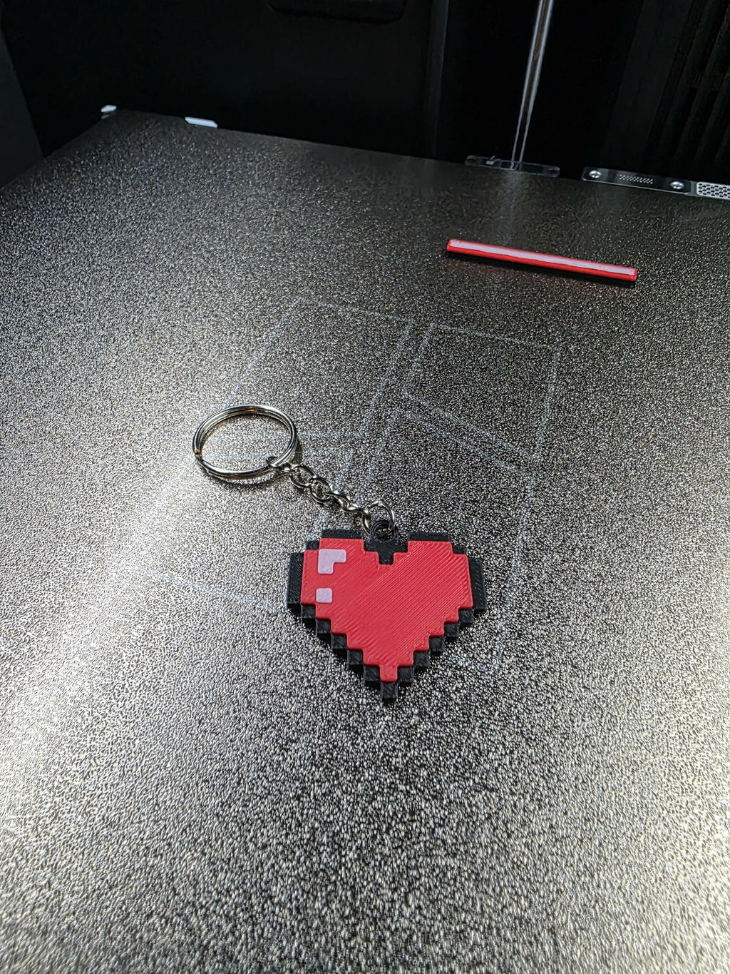 Minecraft Heart Keychain